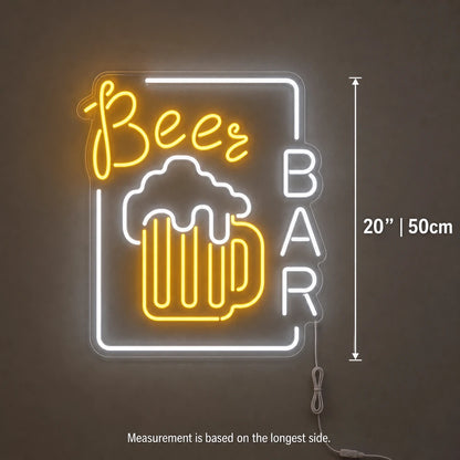 Beer Bar Mug Neon Sign LED Neon Sign size image