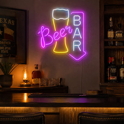 Beer Bar Tables Neon Sign LED Neon Sign real lifestyle scene