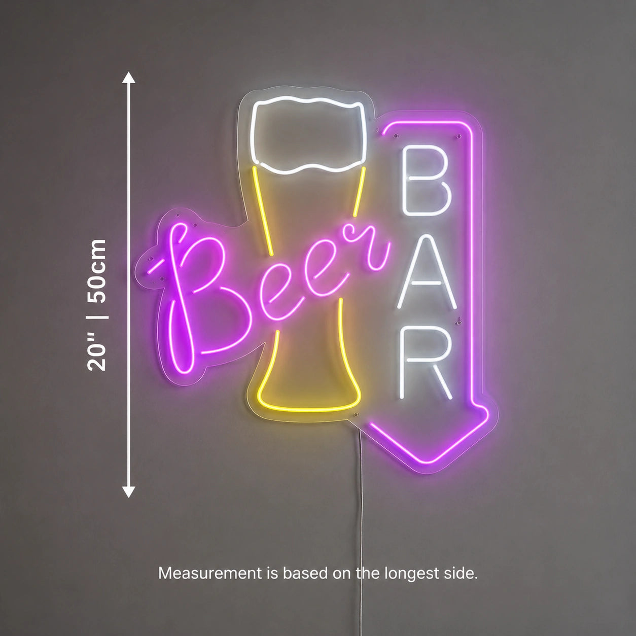 Beer Bar Tables Neon Sign LED Neon Sign size image