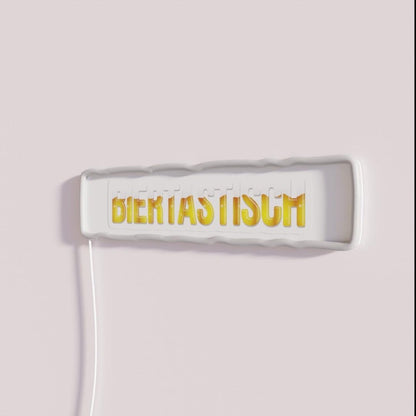 Beer Barrel Beer Mug Rauschastisch Rgb Led Neon Sign - Neon sign mounted on wall in room