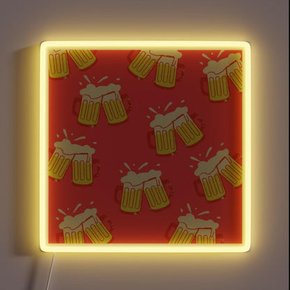 Beer Beer Beer Beer Rgb Led Neon Sign - Custom LED neon sign front view