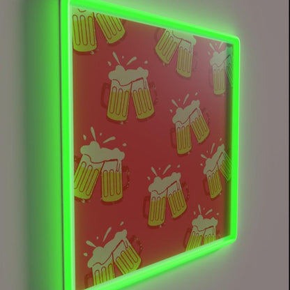 Beer Beer Beer Beer Rgb Led Neon Sign - LED neon sign close-up detail