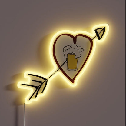 Beer Beer Love Rgb Led Neon Sign - Custom LED neon sign front view