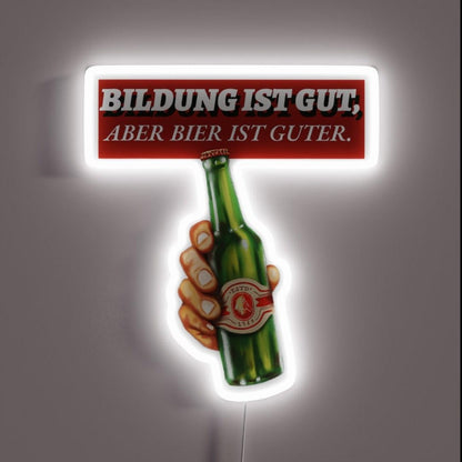 Beer Beer Lovers Funny Saying Hops Party Pils Rgb Led Neon Sign - Custom LED neon sign front view