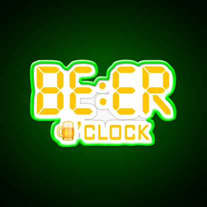 Beer Beer Oclock Beer Time B Man Cave Bar Led Neon Sign Rgb Color