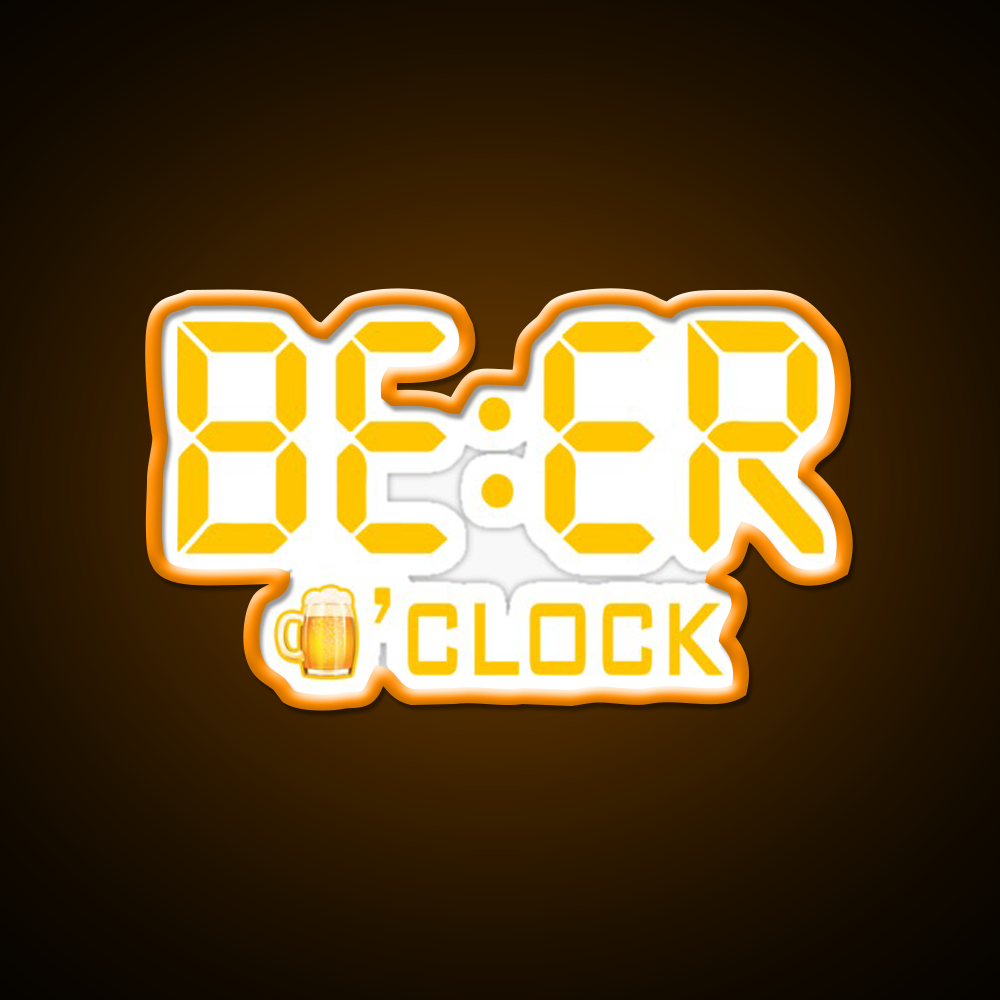 Beer Beer Oclock Beer Time B Man Cave Bar Led Neon Sign Rgb Color