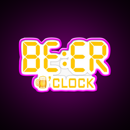 Beer Beer Oclock Beer Time B Man Cave Bar Led Neon Sign Rgb Color