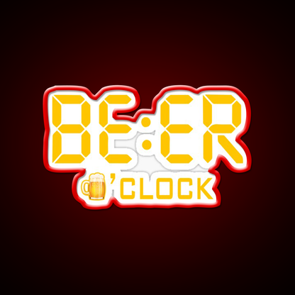Beer Beer Oclock Beer Time B Man Cave Bar Led Neon Sign Rgb Color