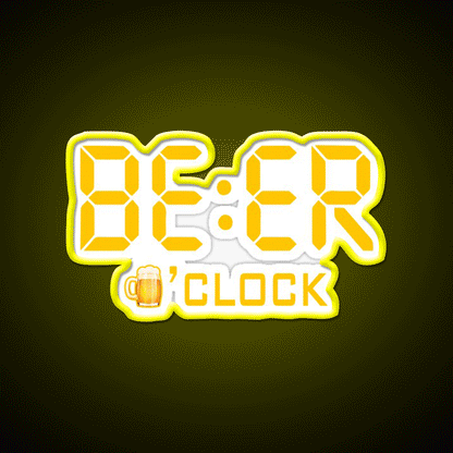 Beer Beer Oclock Beer Time B Man Cave Bar Led Neon Sign Rgb Color