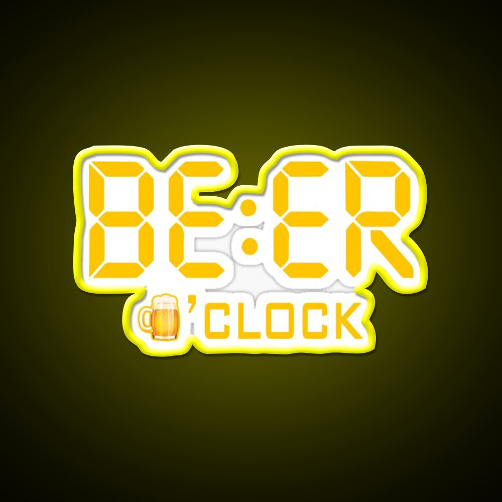 Beer Beer Oclock Beer Time B Man Cave Bar Led Neon Sign Rgb Color