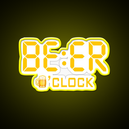 Beer Beer Oclock Beer Time B Man Cave Bar Led Neon Sign Rgb Color