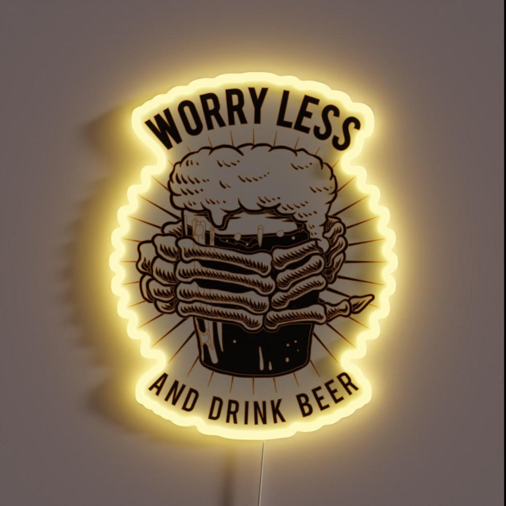 Beer Beers Beerific Beerme Beerlove Rgb Led Neon Sign - Custom LED neon sign front view