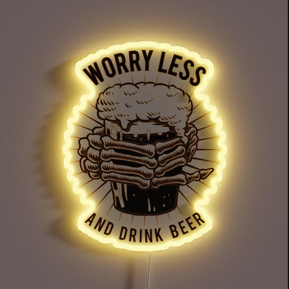 Beer Beers Beerific Beerme Beerlove Rgb Led Neon Sign - Custom LED neon sign front view