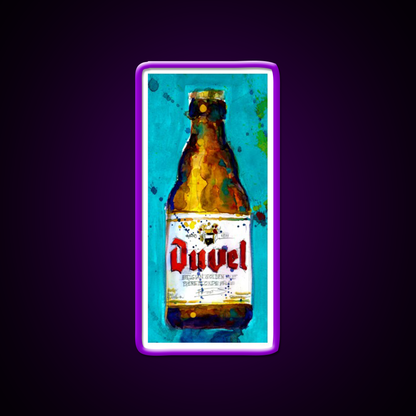 Beer Belgian Men Cave Kitchen Art Bar Art Ale Beer Bar Decor Led Neon Sign Rgb Color