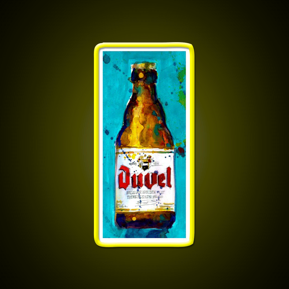 Beer Belgian Men Cave Kitchen Art Bar Art Ale Beer Bar Decor Led Neon Sign Rgb Color