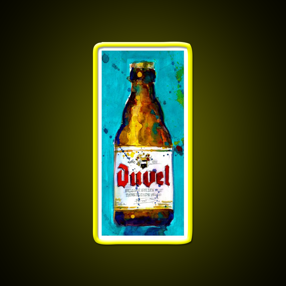 Beer Belgian Men Cave Kitchen Art Bar Art Ale Beer Bar Decor Led Neon Sign Rgb Color