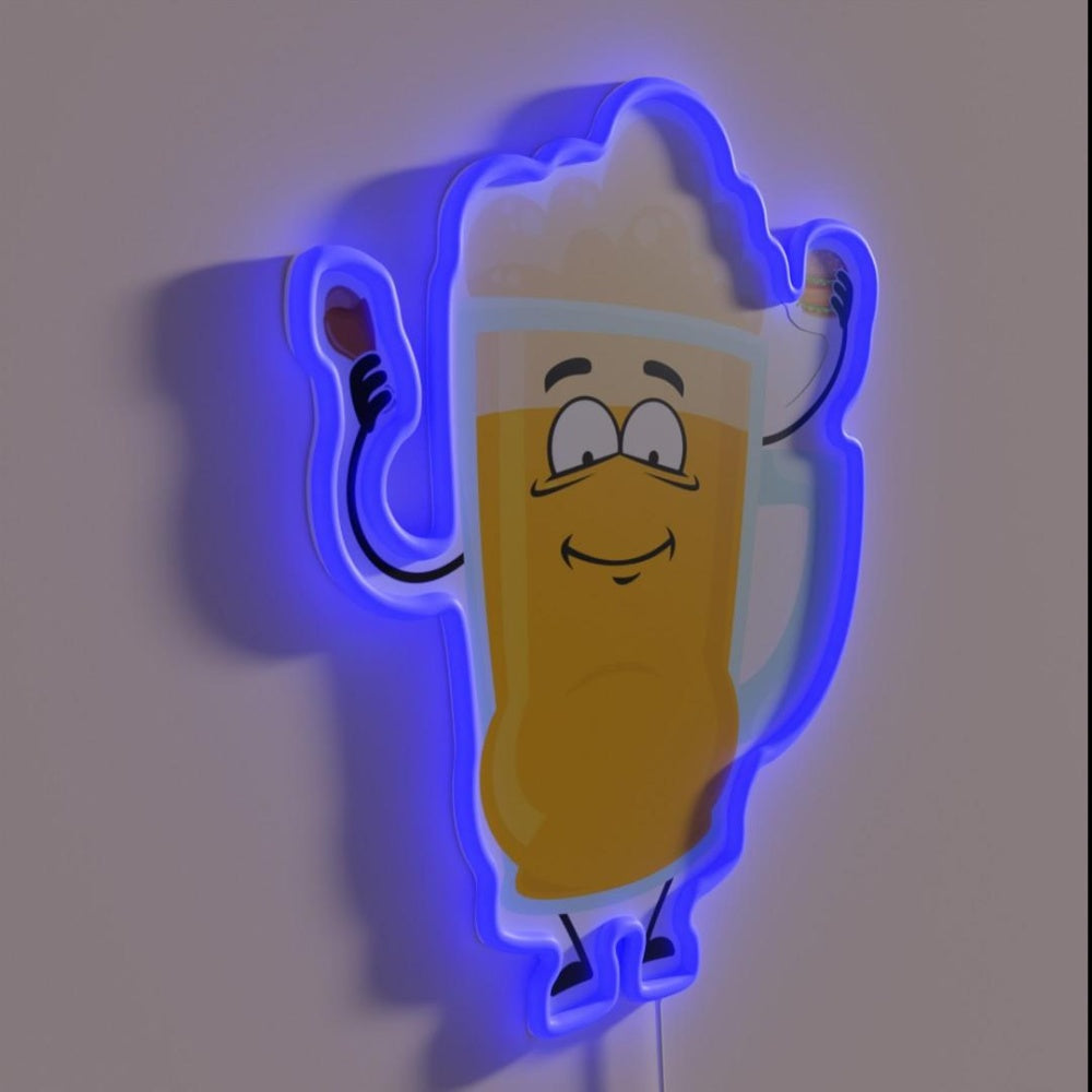 Beer Belly Rgb Led Neon Sign Restaurant Wall Decor - LED neon sign close-up detail