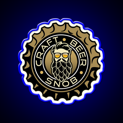 Beer Bottle Cap Craft Beer Snob Beer Bar Decor Led Neon Sign Rgb Color - LED neon sign view 5
