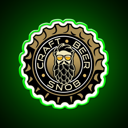 Beer Bottle Cap Craft Beer Snob Beer Bar Decor Led Neon Sign Rgb Color - LED neon sign view 8