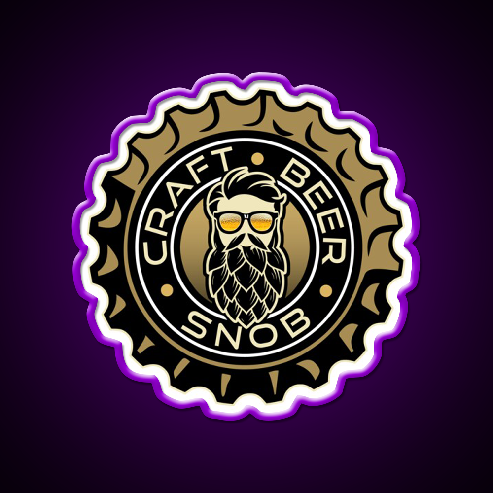 Beer Bottle Cap Craft Beer Snob Beer Bar Decor Led Neon Sign Rgb Color - LED neon sign view 9
