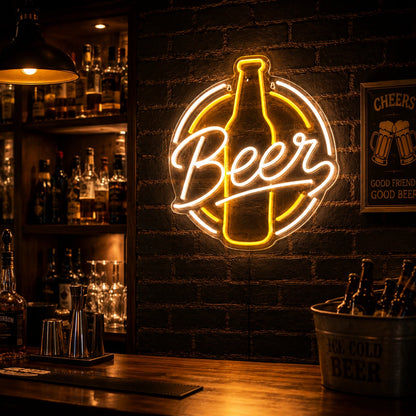 Beer Bottle LED Neon Sign high-converting product image