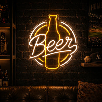 Beer Bottle LED Neon Sign size image