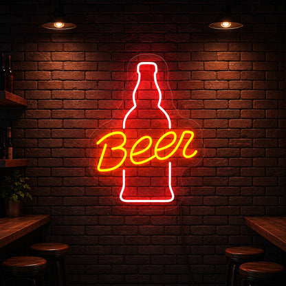 Beer Bottle LED Neon Sign Man Cave Neon Sign high-converting product image