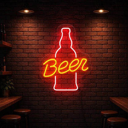 Beer Bottle LED Neon Sign Man Cave Neon Sign - Shineneon