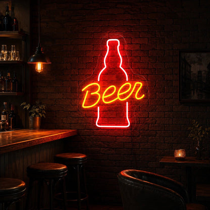 Beer Bottle LED Neon Sign Man Cave Neon Sign - Shineneon
