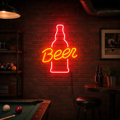 Beer Bottle LED Neon Sign Man Cave Neon Sign - Shineneon