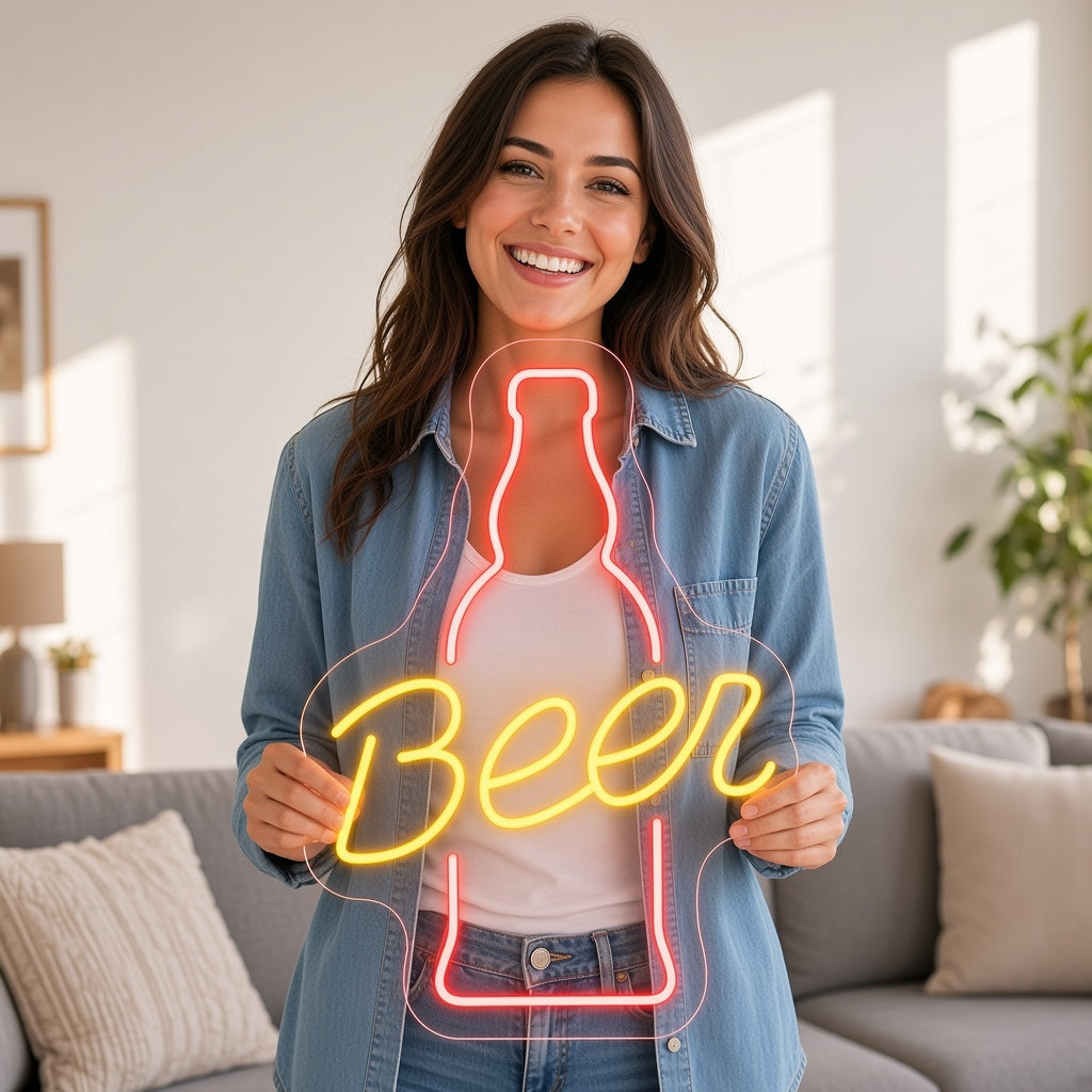 Beer Bottle LED Neon Sign