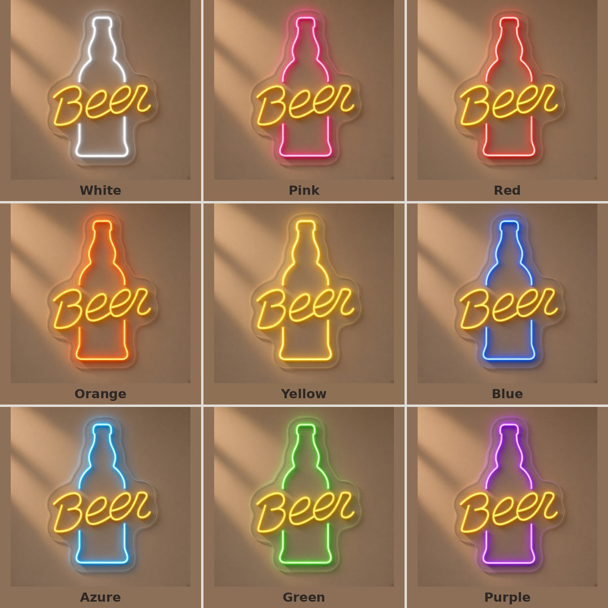 Beer Bottle LED Neon Sign