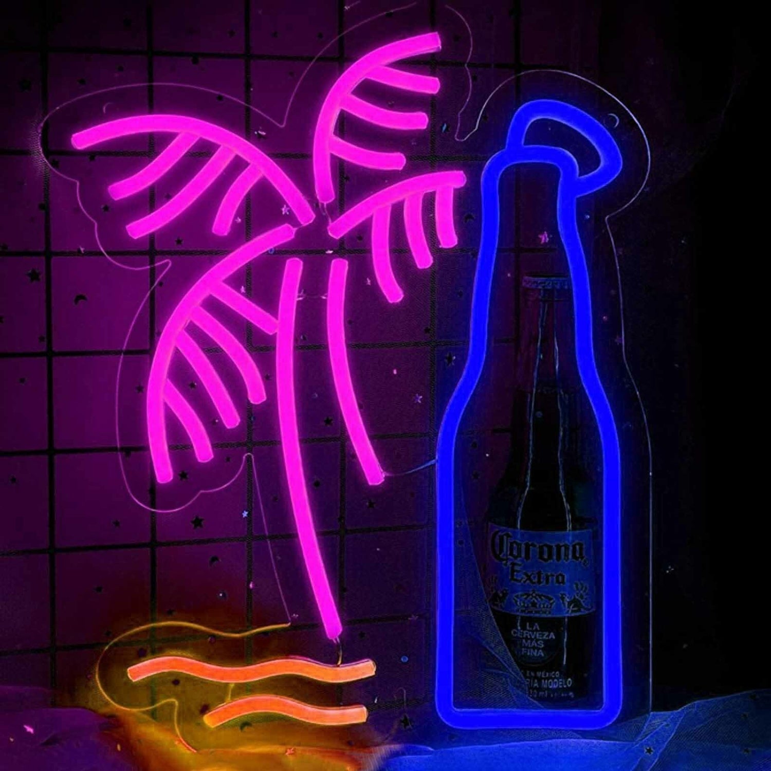 Beer Bottle Palm Tree Bar Neon Sign | Shineneon