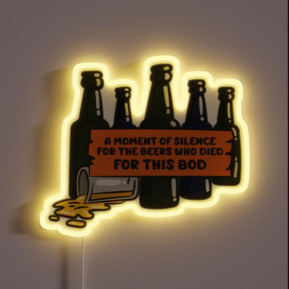 Beer Bottle Rgb Led Neon Sign - Custom LED neon sign front view