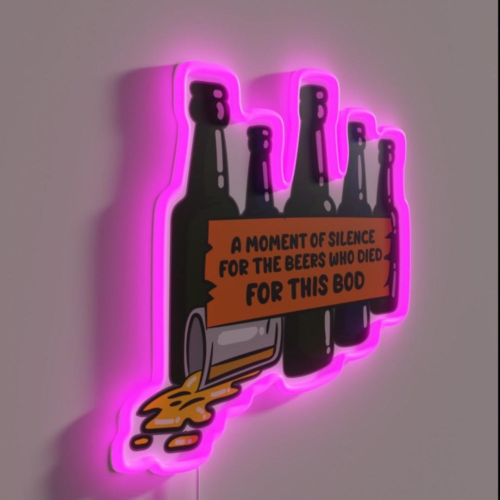 Beer Bottle Rgb Led Neon Sign - LED neon sign close-up detail