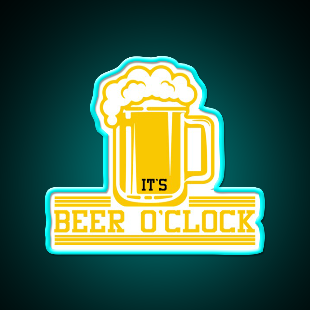 Beer Brew Beer Lover Beverage Saying Gift Beer Bar Decor Led Neon Sign Rgb Color - Size and dimension reference