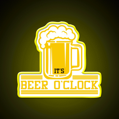Beer Brew Beer Lover Beverage Saying Gift Beer Bar Decor Led Neon Sign Rgb Color - Custom LED neon sign front view