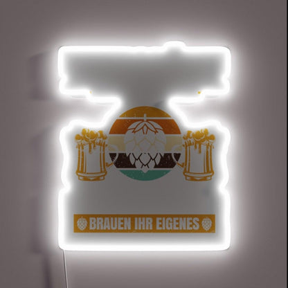 Beer Brewer Saying Real Men Rgb Led Neon Sign - Custom LED neon sign front view