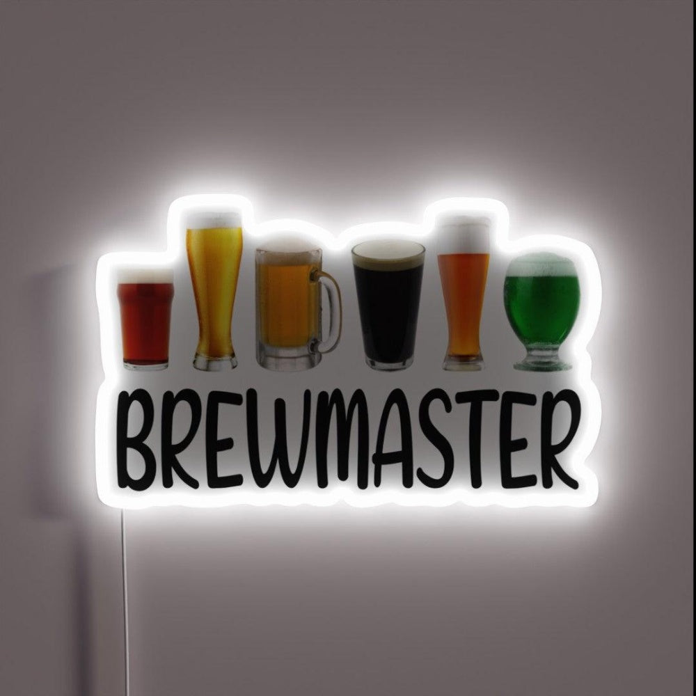 Beer Brewmaster Funny Craft Beer Brewing Rgb Led Neon Sign - Custom LED neon sign front view