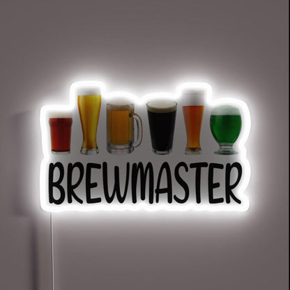 Beer Brewmaster Funny Craft Beer Brewing Rgb Led Neon Sign - Custom LED neon sign front view
