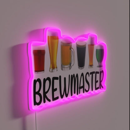 Beer Brewmaster Funny Craft Beer Brewing Rgb Led Neon Sign - LED neon sign close-up detail