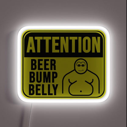 Beer Bump Belly Rgb Led Neon Sign - Custom LED neon sign front view