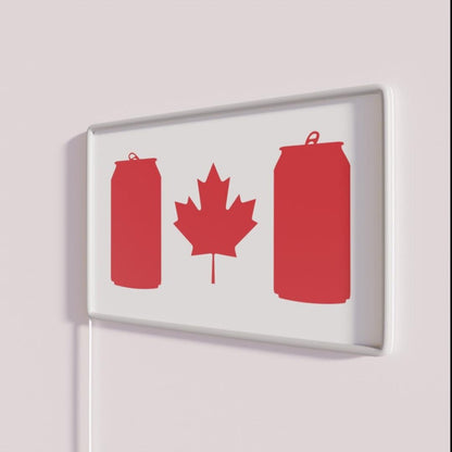 Beer Can Ada Rgb Led Neon Sign - Neon sign mounted on wall in room