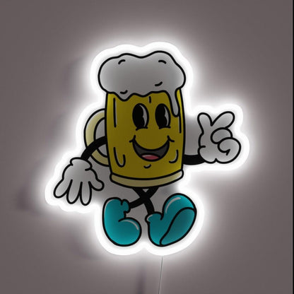Beer Cartoon Rgb Led Neon Sign Bar Wall Decor - Custom LED neon sign front view