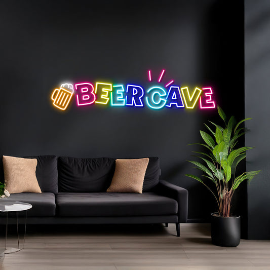 Beer Cave Neon Sign For Bar Home Room Wall Decor