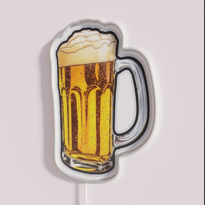 Beer Cheers Rgb Led Neon Sign - Neon sign mounted on wall in room
