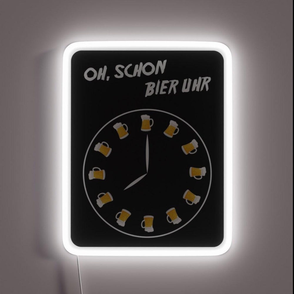 Beer Clock Rgb Led Neon Sign - Custom LED neon sign front view