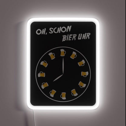 Beer Clock Rgb Led Neon Sign - Custom LED neon sign front view