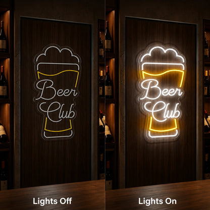 Beer Club Man Cave LED Neon Sign main product image