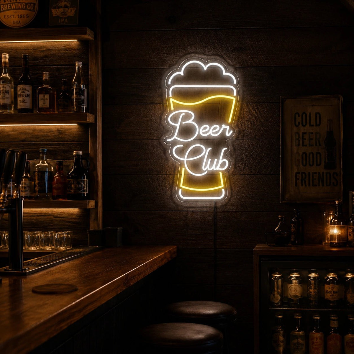 Beer Club Man Cave LED Neon Sign - Shineneon